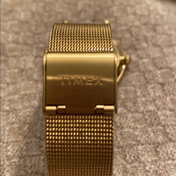 Timex Goldtone Watch With Diamond Accent Blue Face - Picture 4 of 5